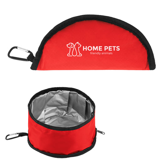 rPET Foldable Dog Food Bowl With Carabiner