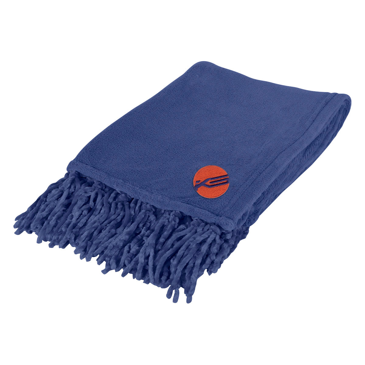 Custom logo Chateau Chenille Fringed Blanket