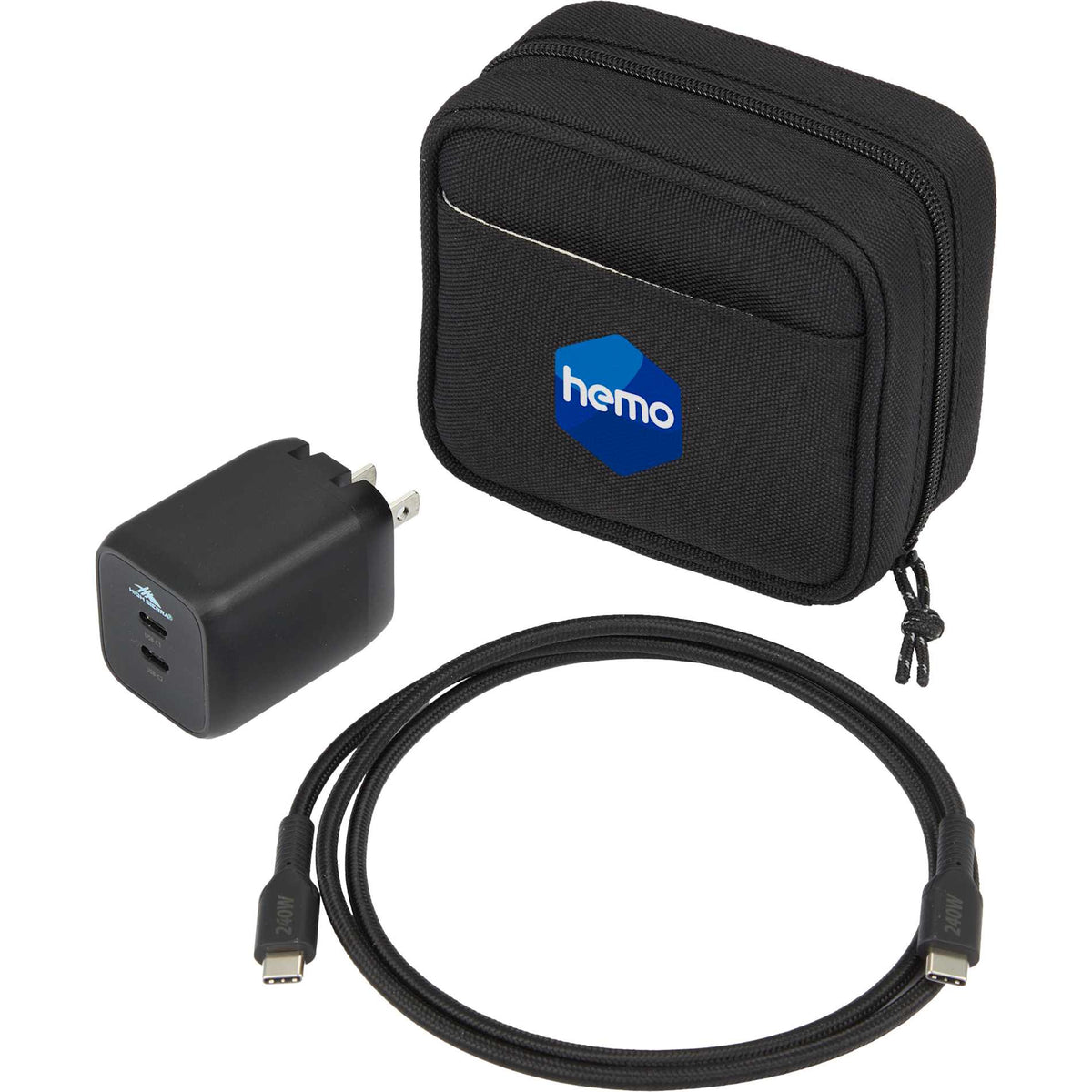 Custom logo High Sierra 65W USB Wall Charger and Cable Kit