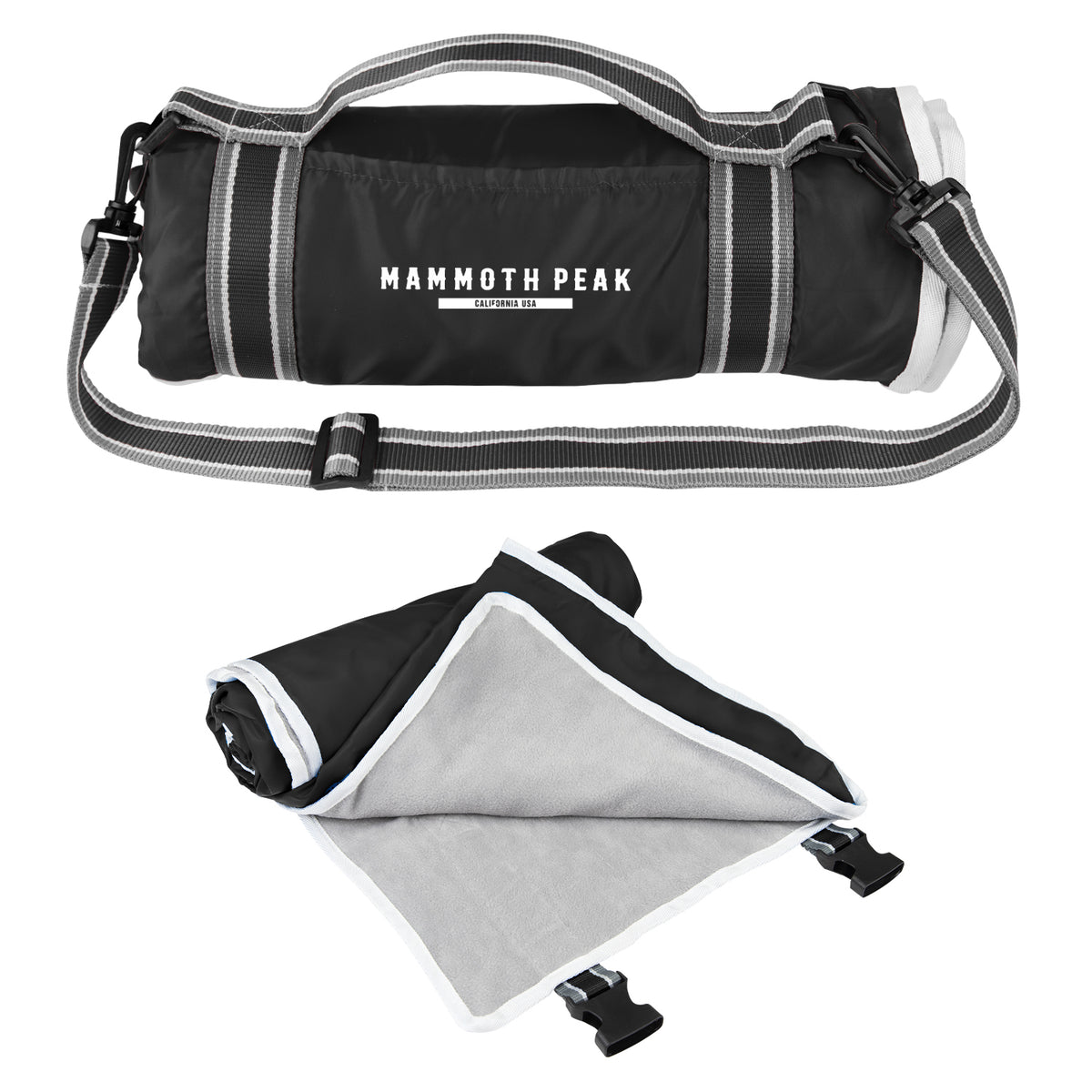 Custom logo Riverside Roll-Up Blanket With Carrying Handle