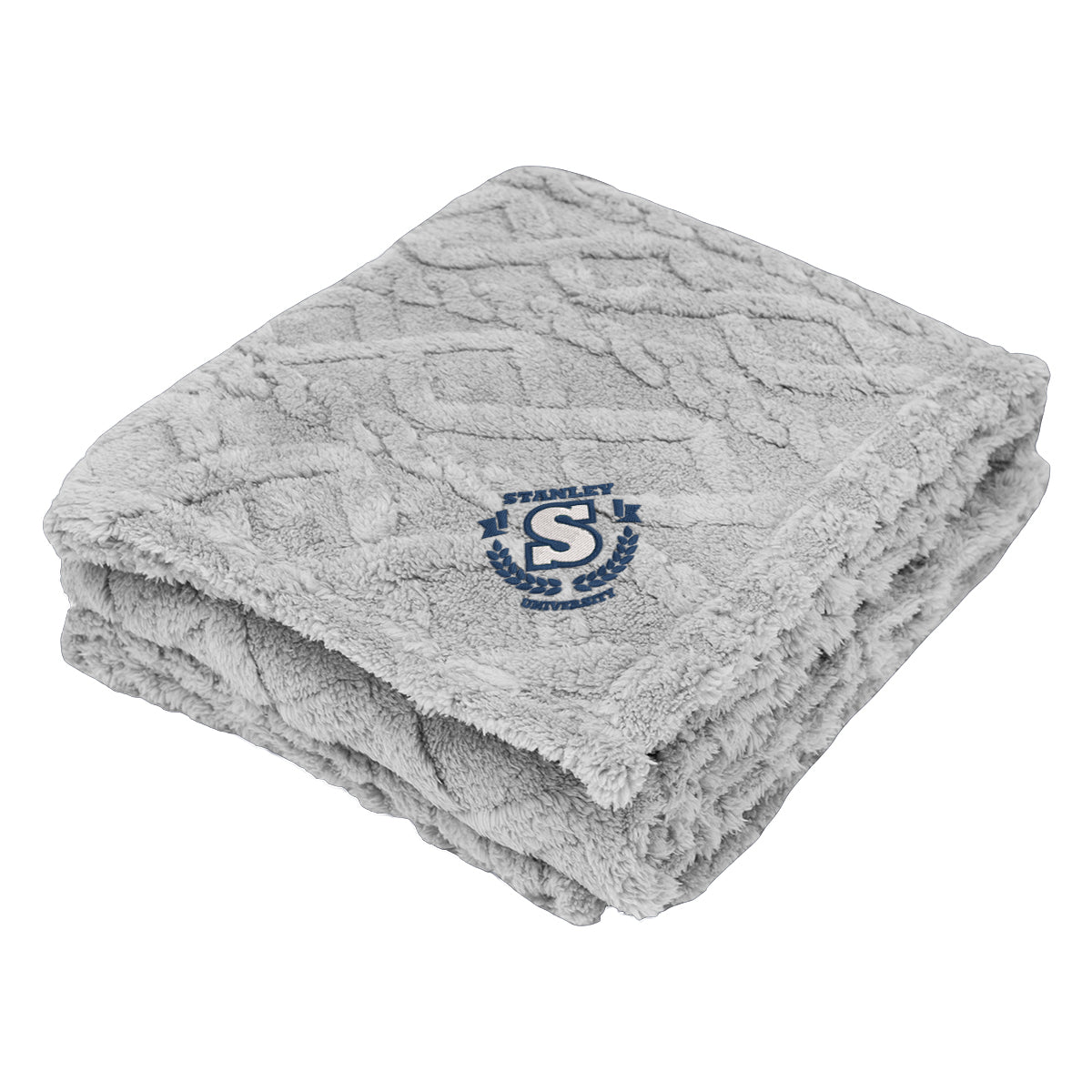 Custom logo Alpine rPET Sherpa Blanket