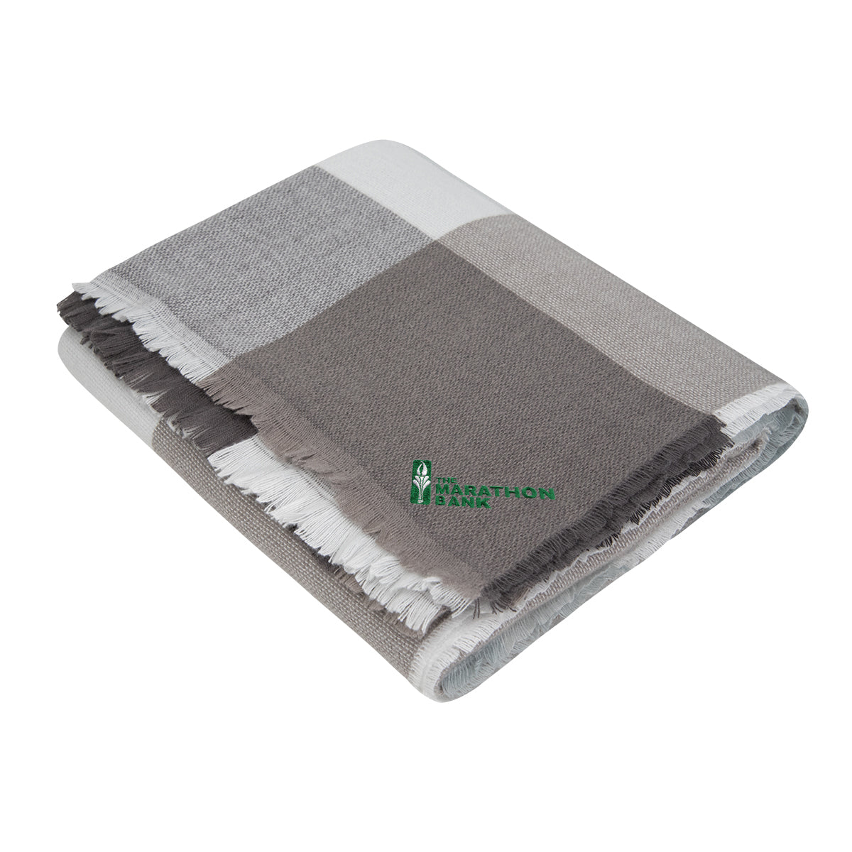 Custom logo Buffalo Check Throw Blanket