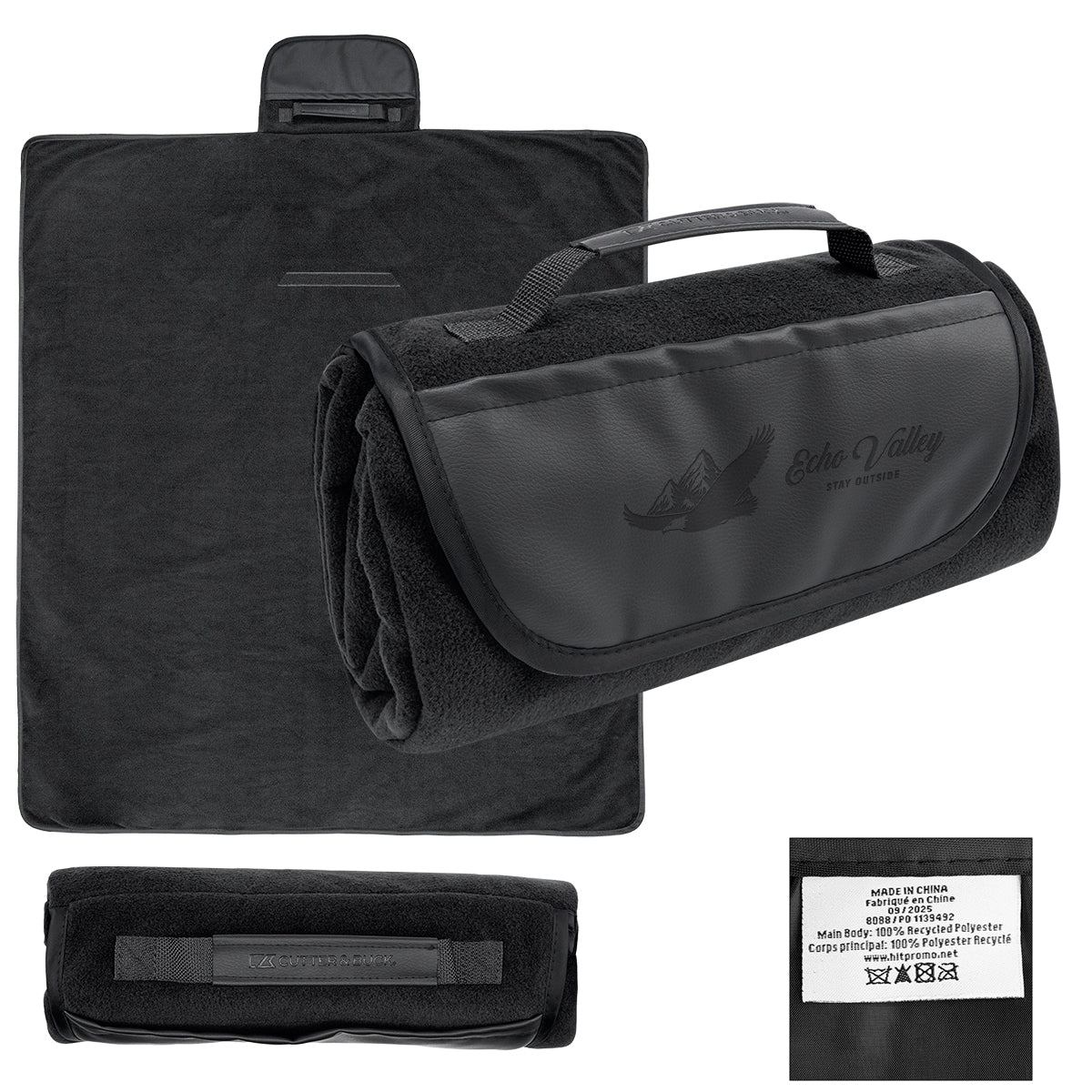 Cutter & Buck® rPET Roll-Up Picnic & Camping Blanket