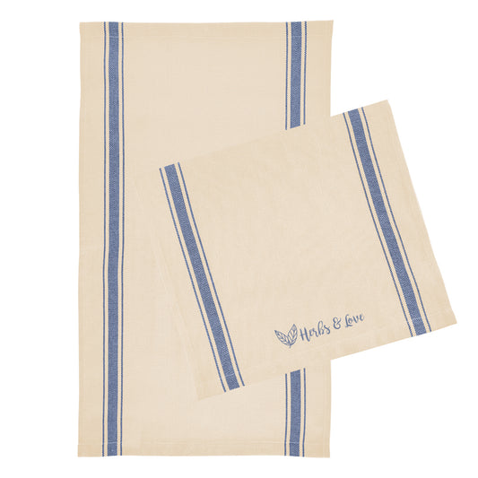 Custom logo Cotton Stripe Tea Towel