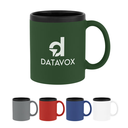 Custom logo 11 Oz. Smooth Rubberized Finish Mug