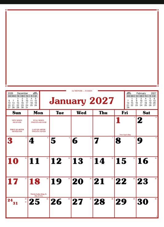 Commercial 12-Sheet Calendar