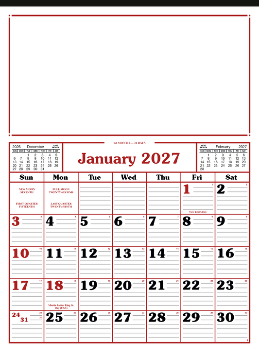 Commercial 12-Sheet Calendar