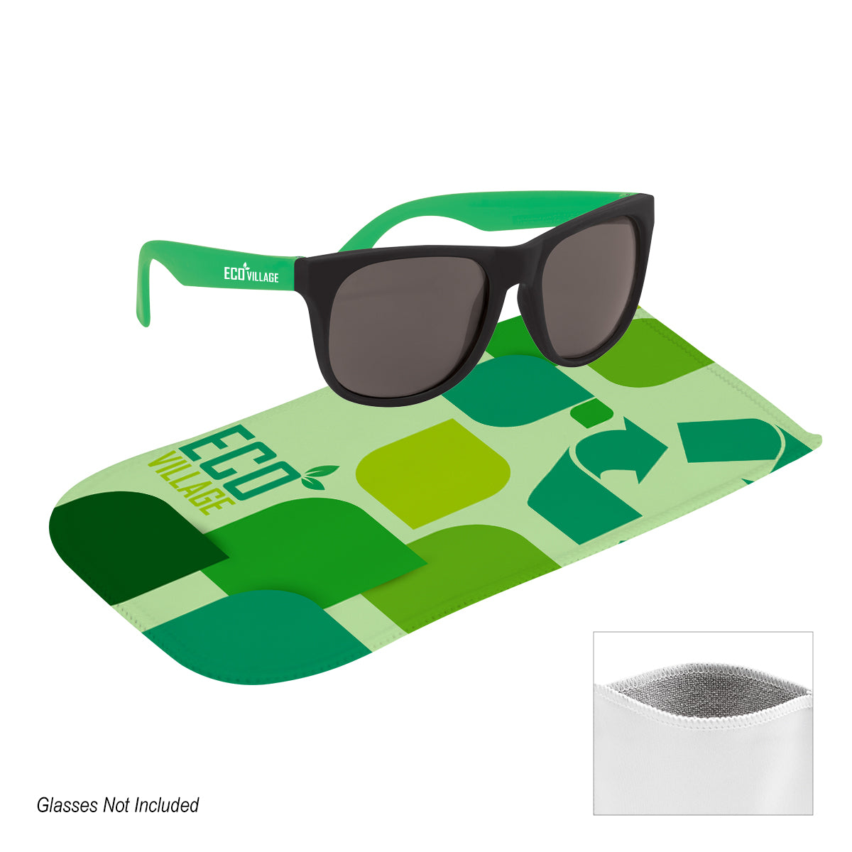 Custom logo rPET Microfiber Sunglass Pouch