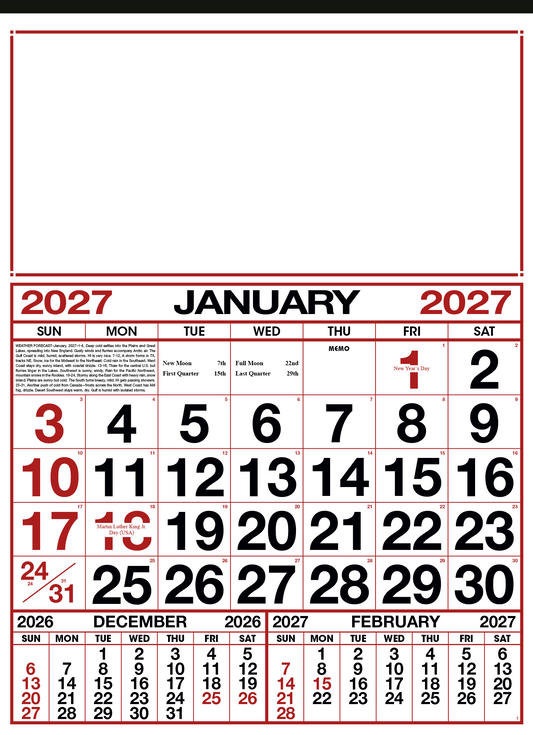 Commercial 12-Sheet Calendar