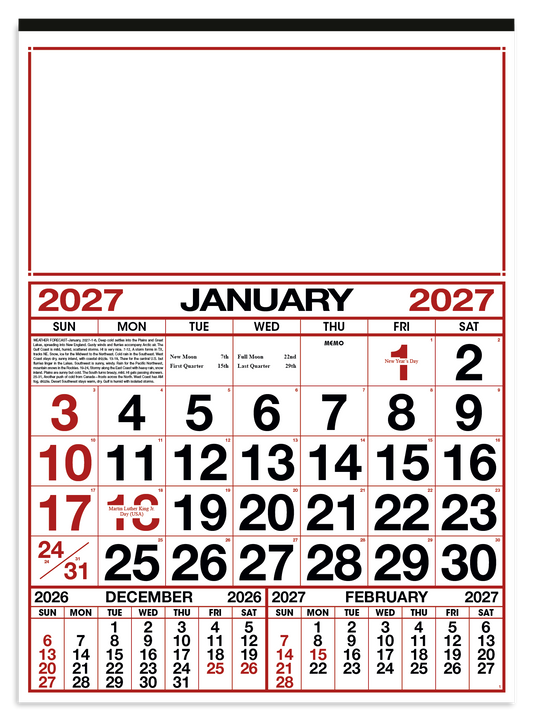 Commercial 12-Sheet Calendar