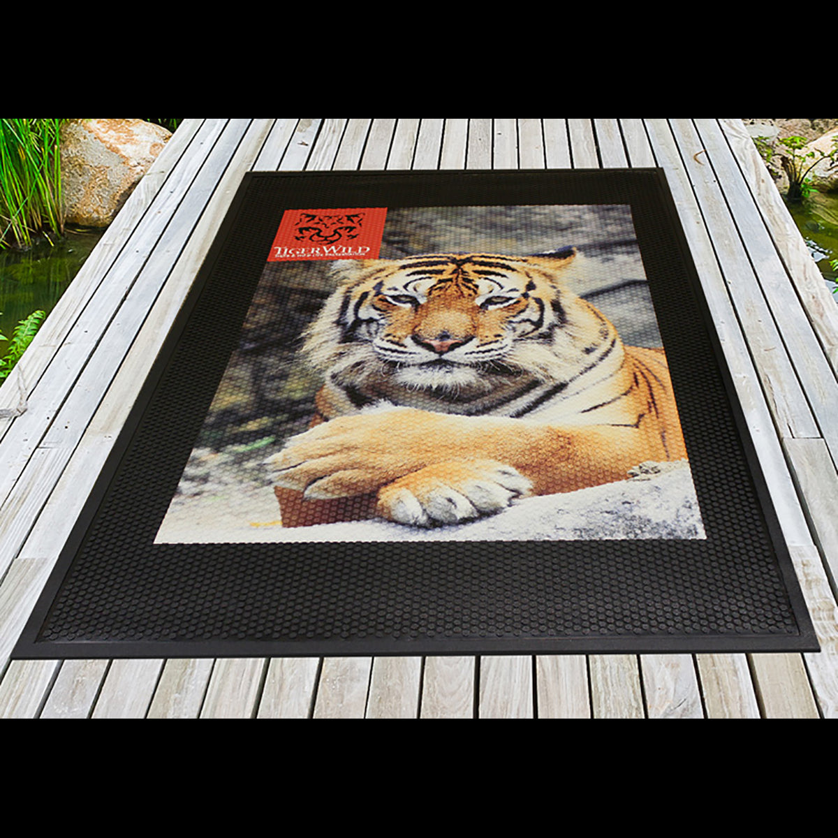 Custom logo 3' x 5' SuperScrape™ Impressions Indoor & Outdoor Floor Mat