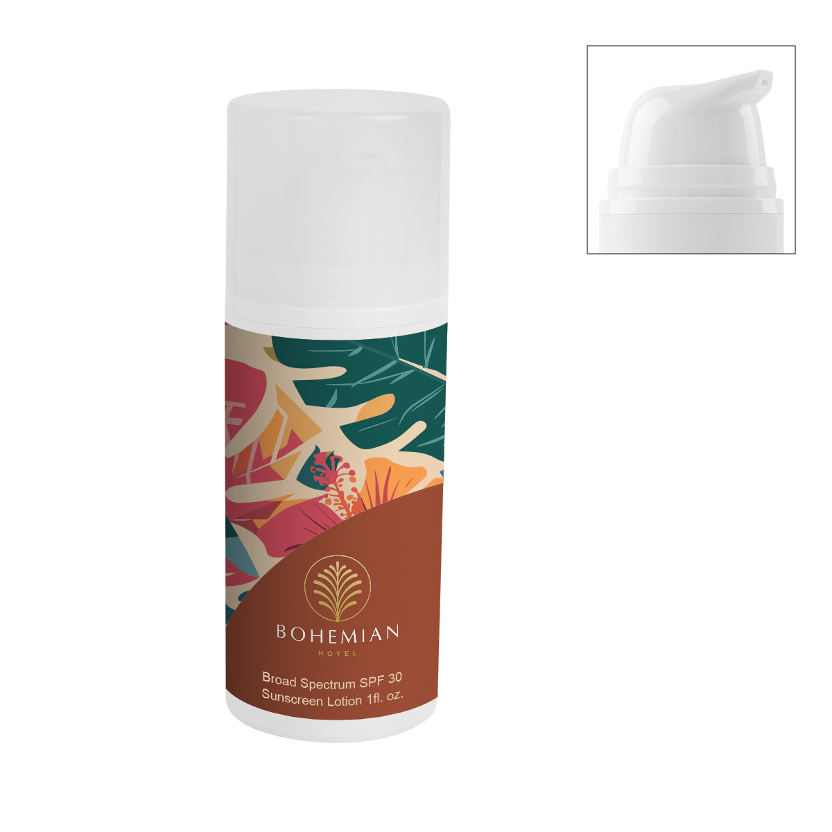 Custom logo 1 Oz. SPF 30 Sunscreen Lotion In Recycled Bottle
