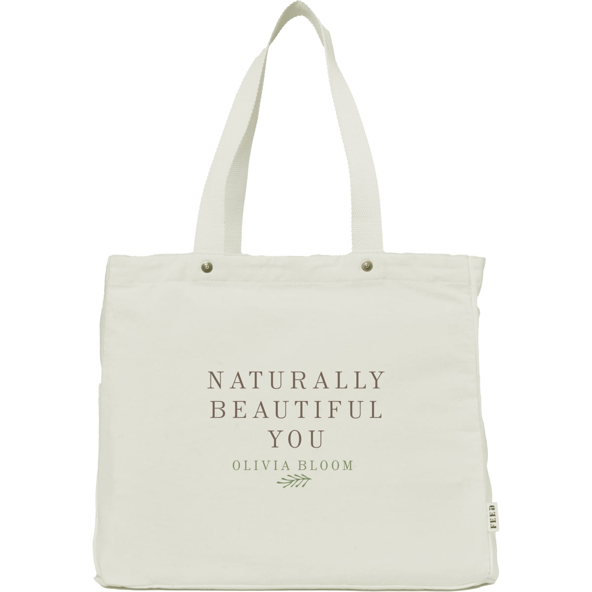 Custom logo FEED Organic Cotton Rivet Tote