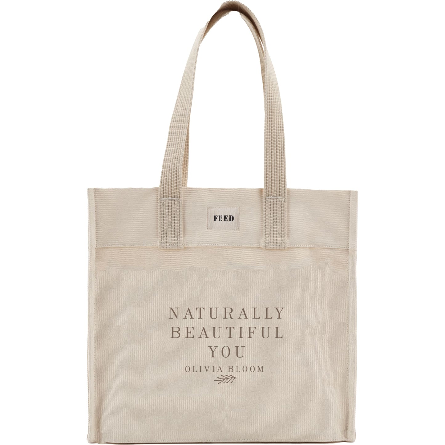 Custom logo FEED Organic Cotton Market Tote
