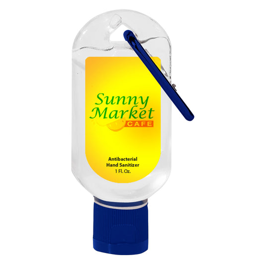 Custom logo 1 Oz. Hand Sanitizer With Carabiner