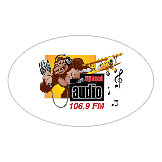 Custom logo Ultra Removable Oval Sticker