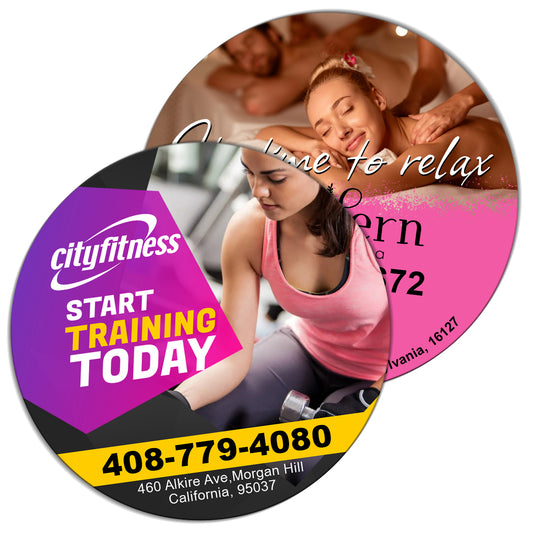 Custom logo 4" Circle Magnet