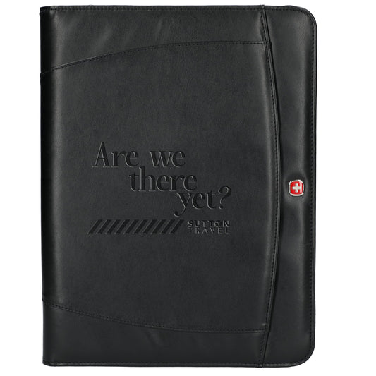 Custom logo Wenger Recycled Zippered Padfolio