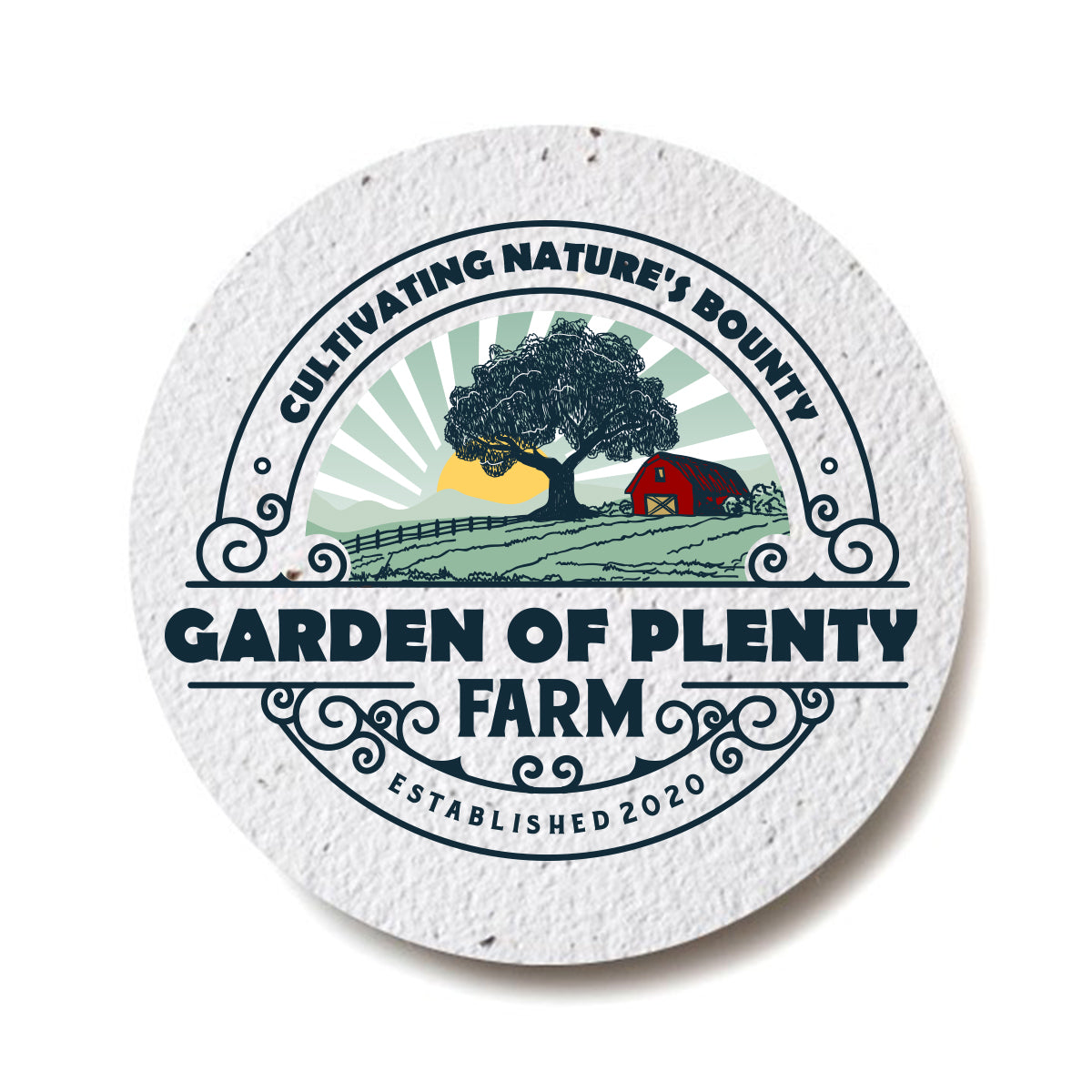 Custom logo Bloomin® Seed Paper Coaster