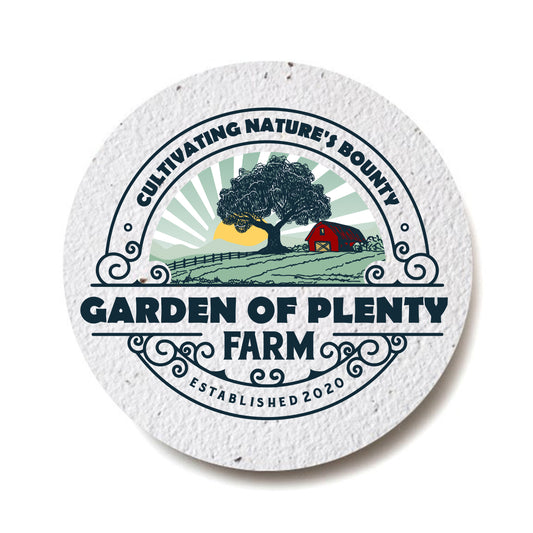 Custom logo Bloomin® Seed Paper Coaster