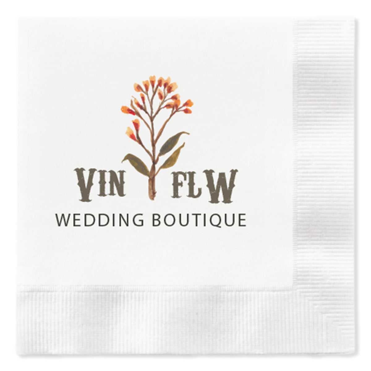 Custom logo Full Color 3 Ply Premium Coined Beverage Napkins