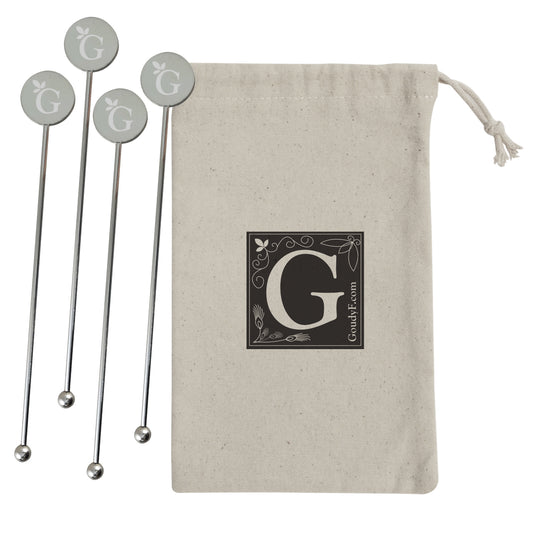 Custom logo Stainless Steel Cocktail Stirrers Set