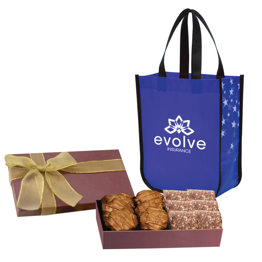 Executive Gift Set With Star Struck Lola Laminated Non-Woven Tote Bag