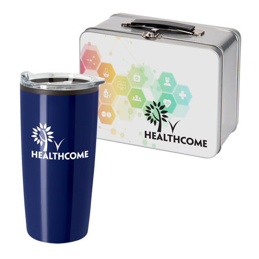 Custom logo Throwback Lunch Box With Tumbler