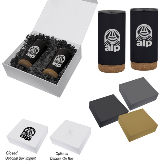 Custom logo 16 Oz. Wellington Stainless Steel Tumbler Gift Set