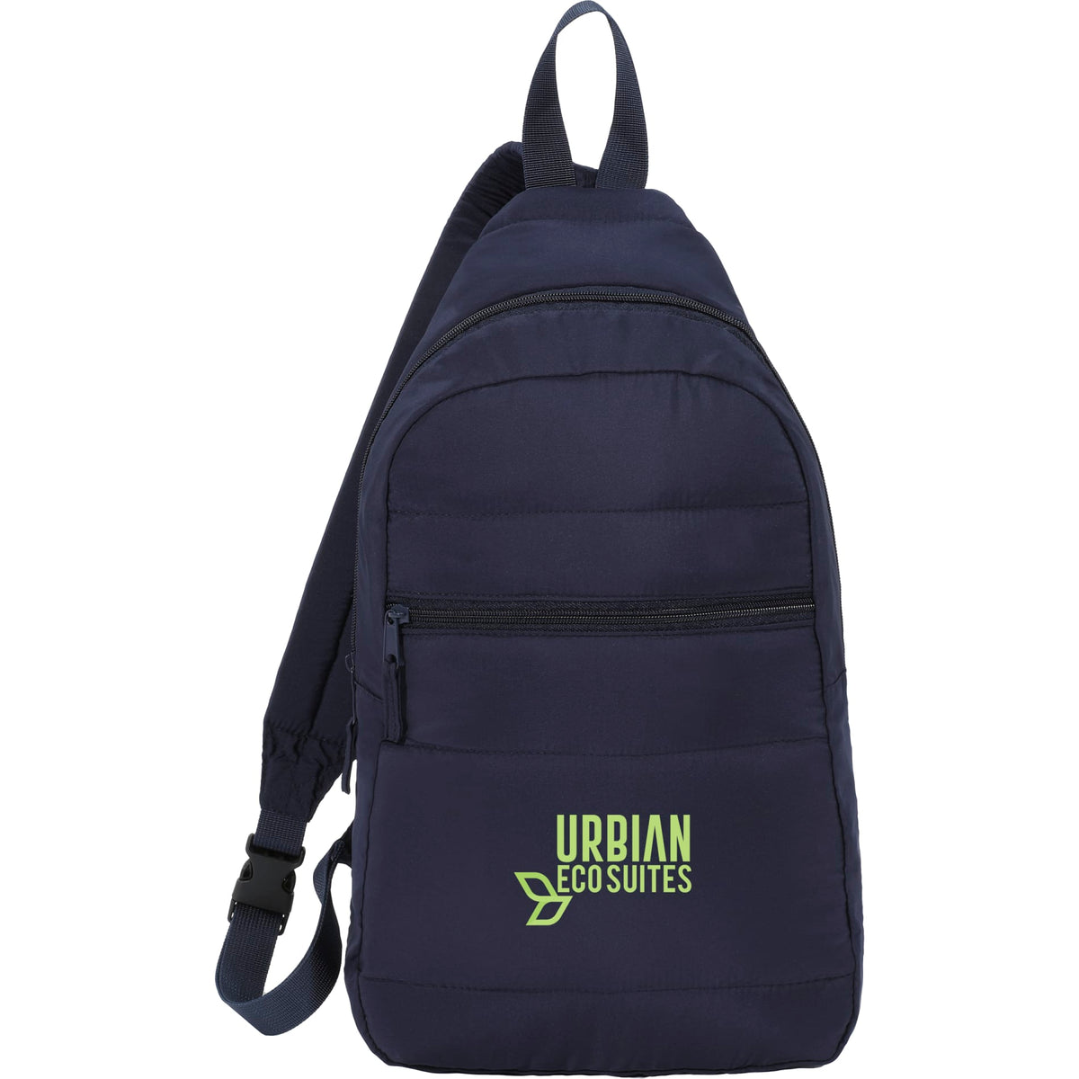 Custom logo Puffer Recycled Sling Backpack