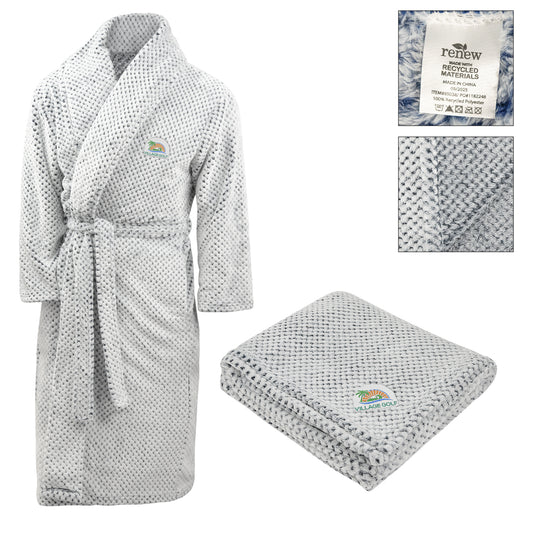Custom logo Dream Weaver rPET Blanket & Robe Kit