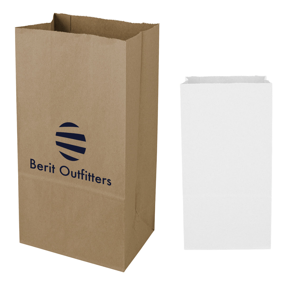 Custom logo 12# SOS Kraft Paper Bag – 7.06" x 13.75"
