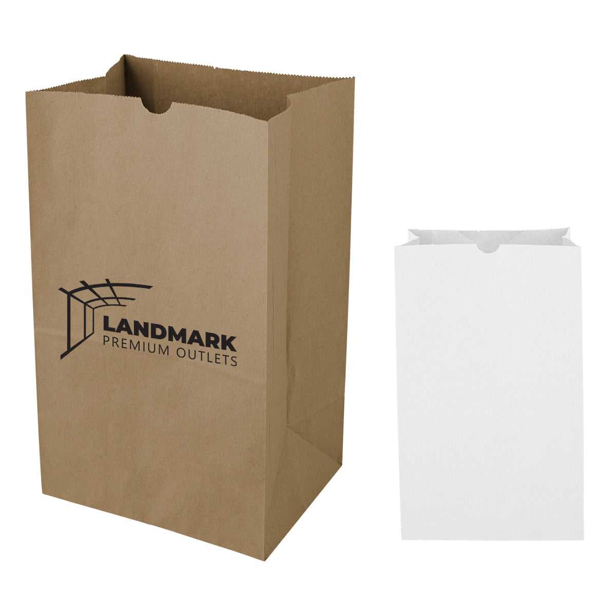 Custom logo 20# Short SOS Kraft Paper Bag – 8.25" x 13.62"