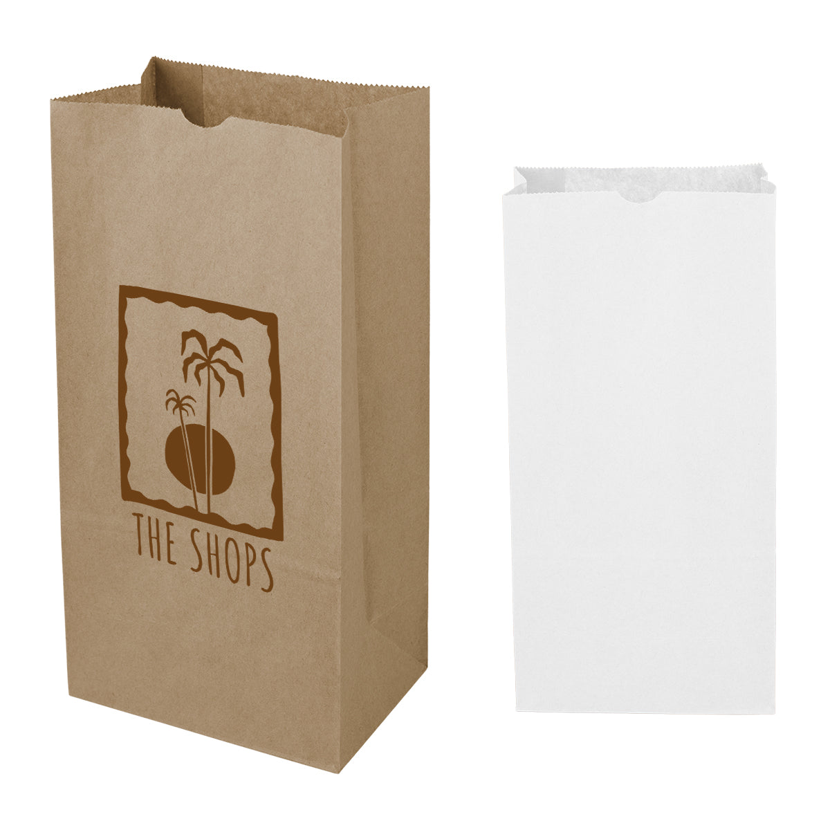 Custom logo 8# SOS Kraft Paper Bag – 6.12" x 12.43"