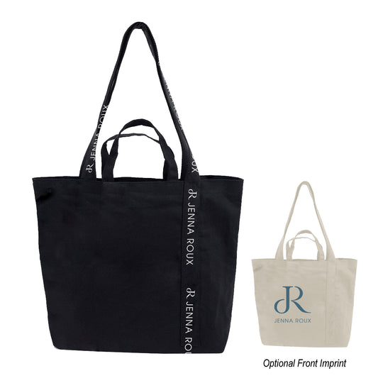 Custom logo 10 Oz. Mono-Strap Canvas Tote Bag