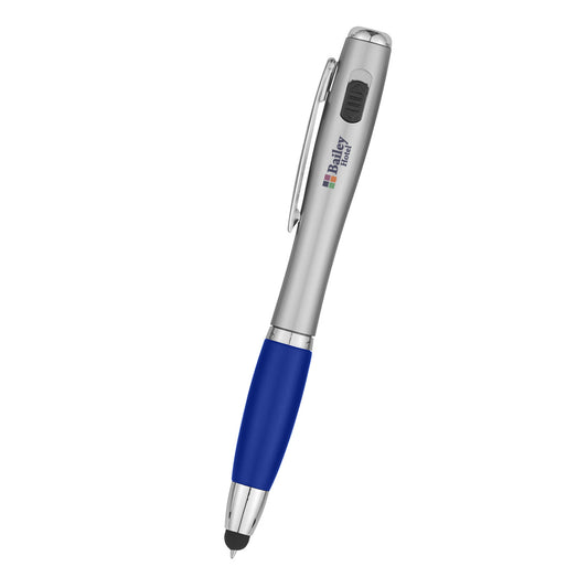 Custom logo Trio Pen With LED Light And Stylus