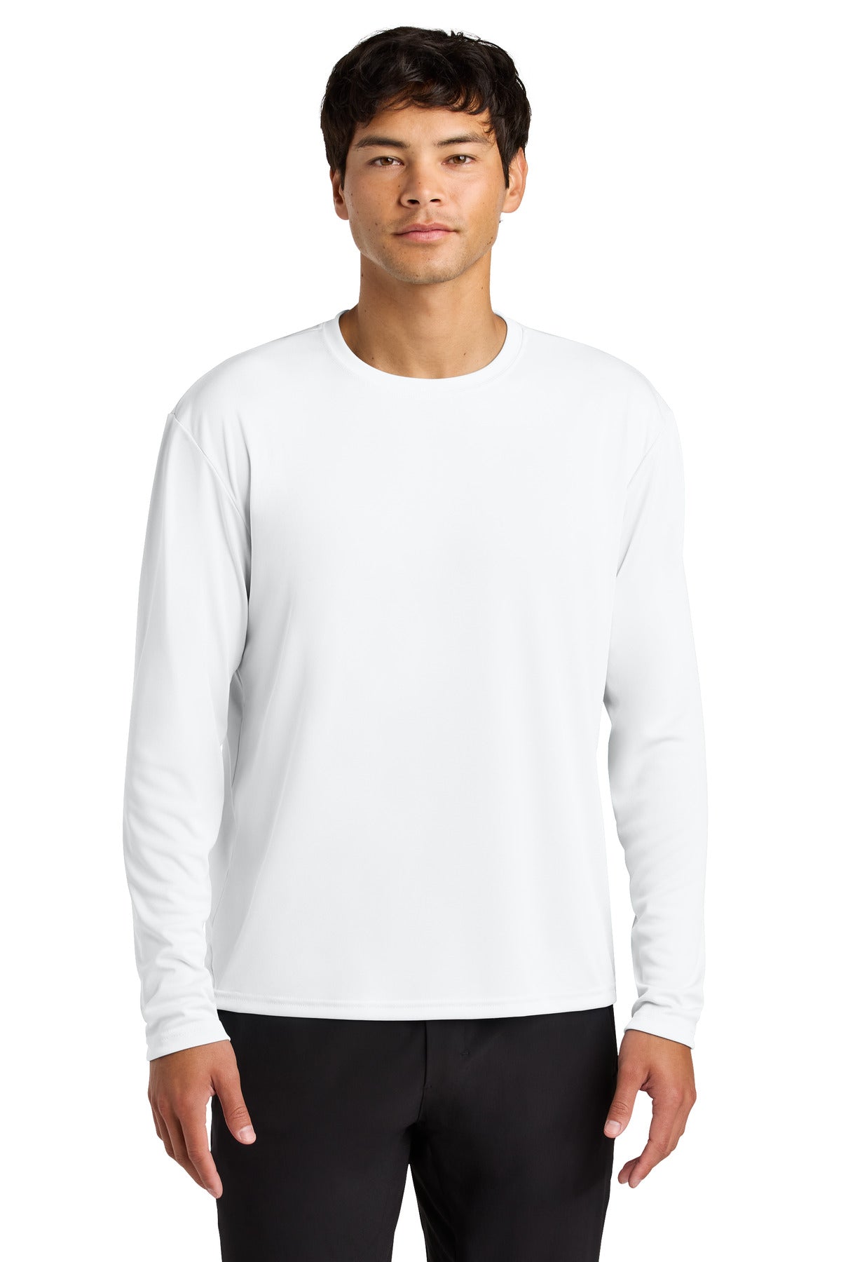 Custom logo A4 Cooling Performance Long Sleeve Tee A4N3165 in White