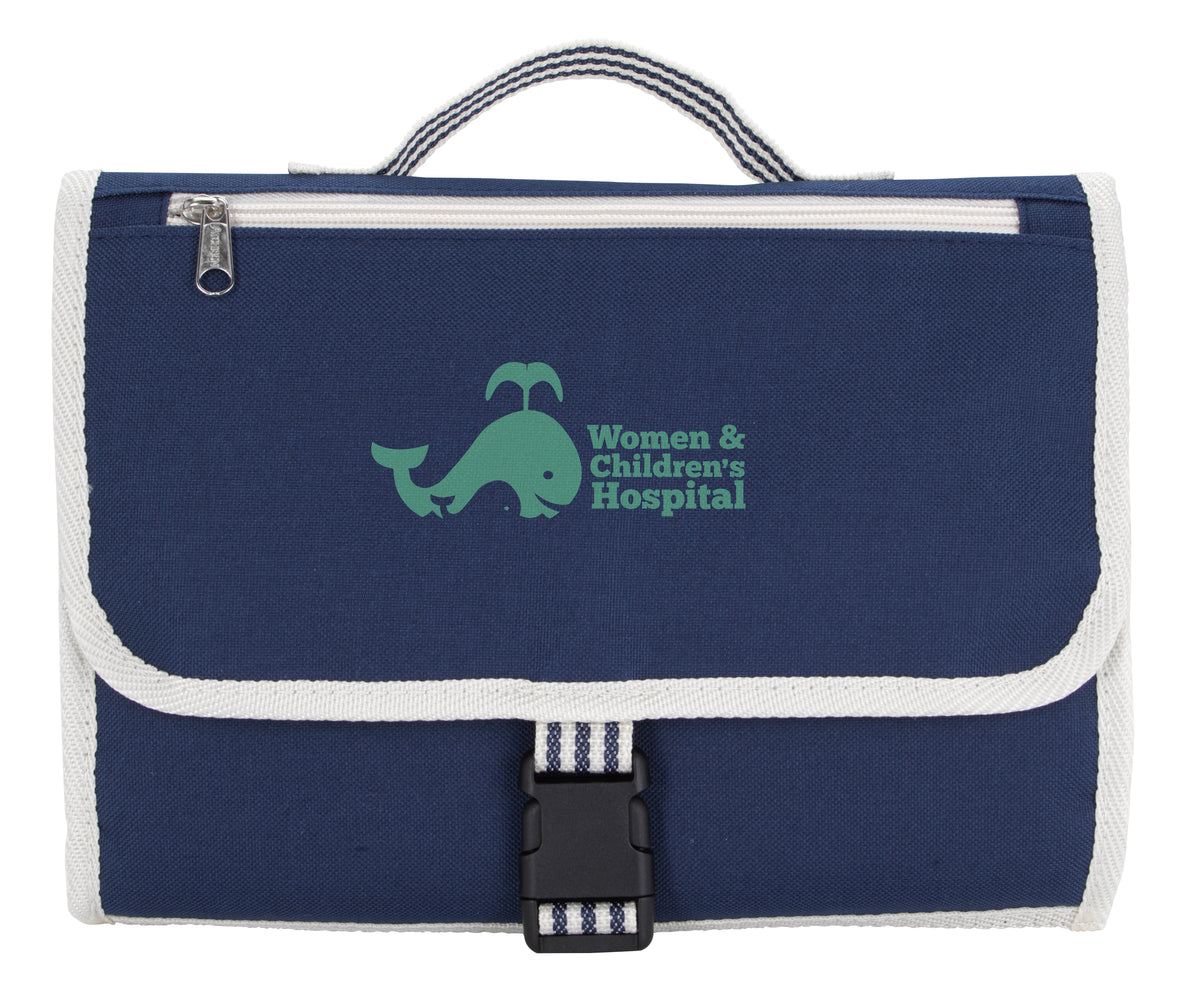 Custom logo Stripe Diaper Changing Travel Pouch/Mat