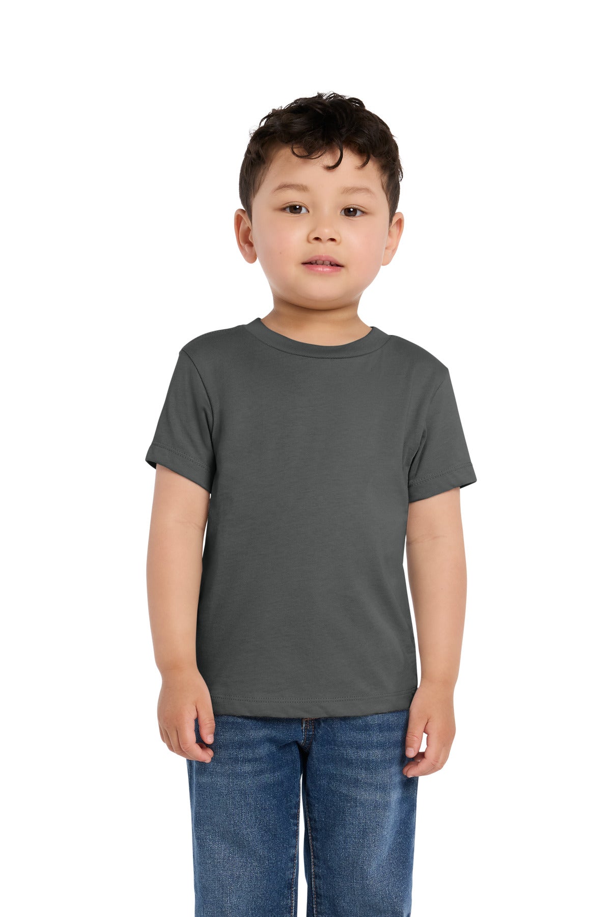 Custom logo BELLA+CANVAS® Toddler Short Sleeve Tee BC3001T in Asphalt