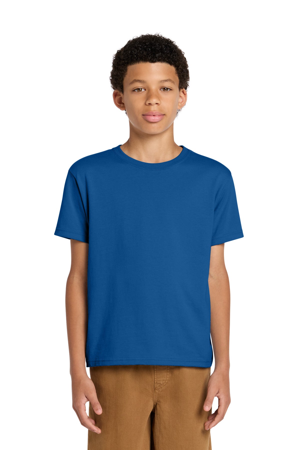 Custom logo BELLA+CANVAS® Youth 6-Ounce Heavyweight Tee BC3010Y in True Royal