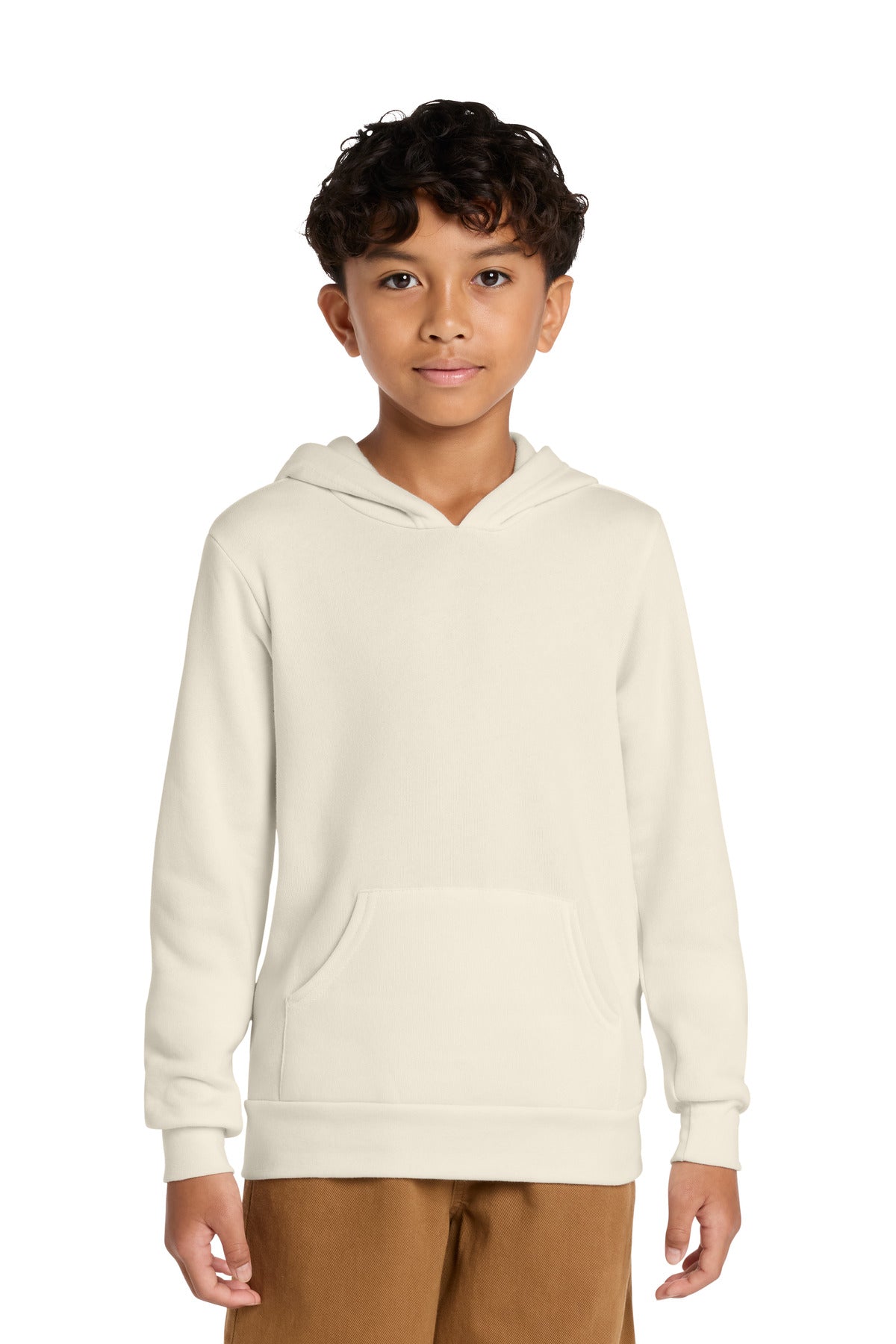 Custom logo BELLA+CANVAS ® Youth Sponge Fleece Pullover Hoodie BC3719Y in Natural