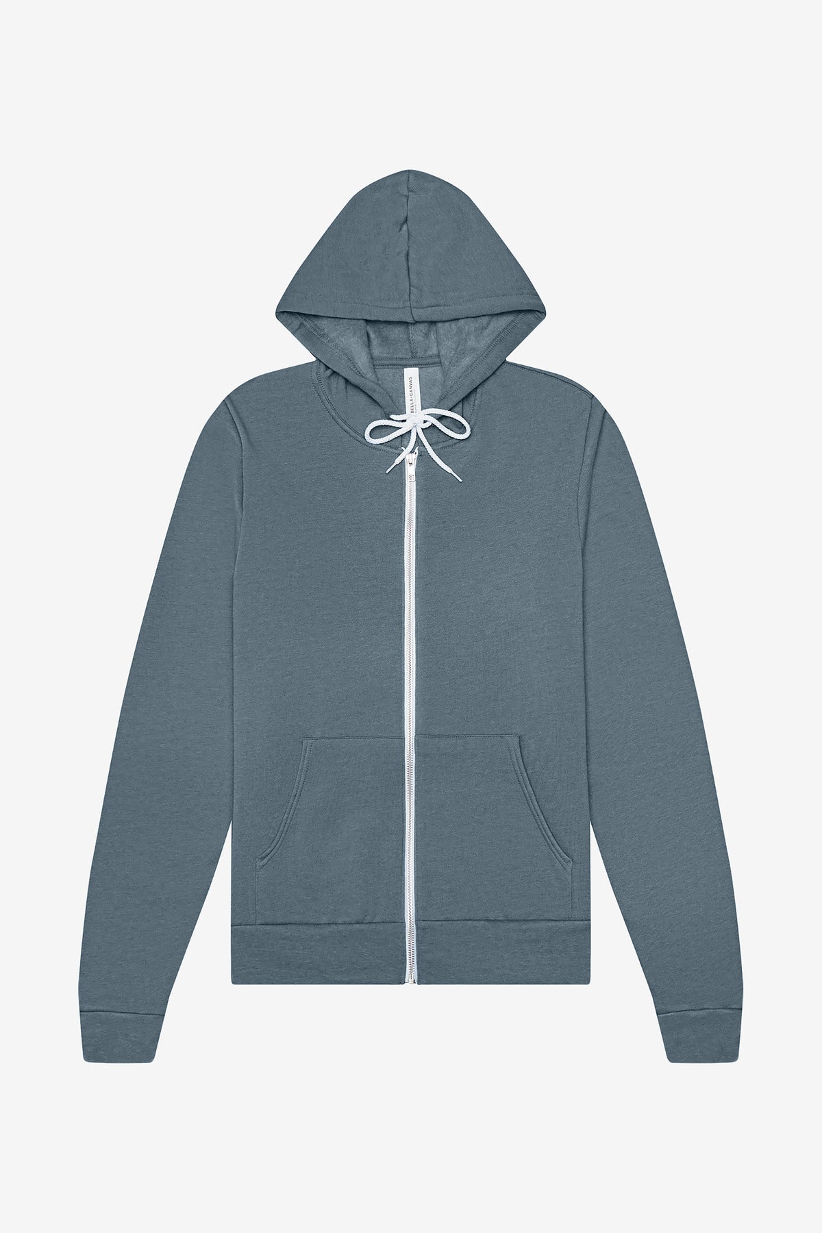 Custom logo BELLA+CANVAS ® Unisex Sponge Fleece Full-Zip Hoodie. BC3739 in Heather Slate