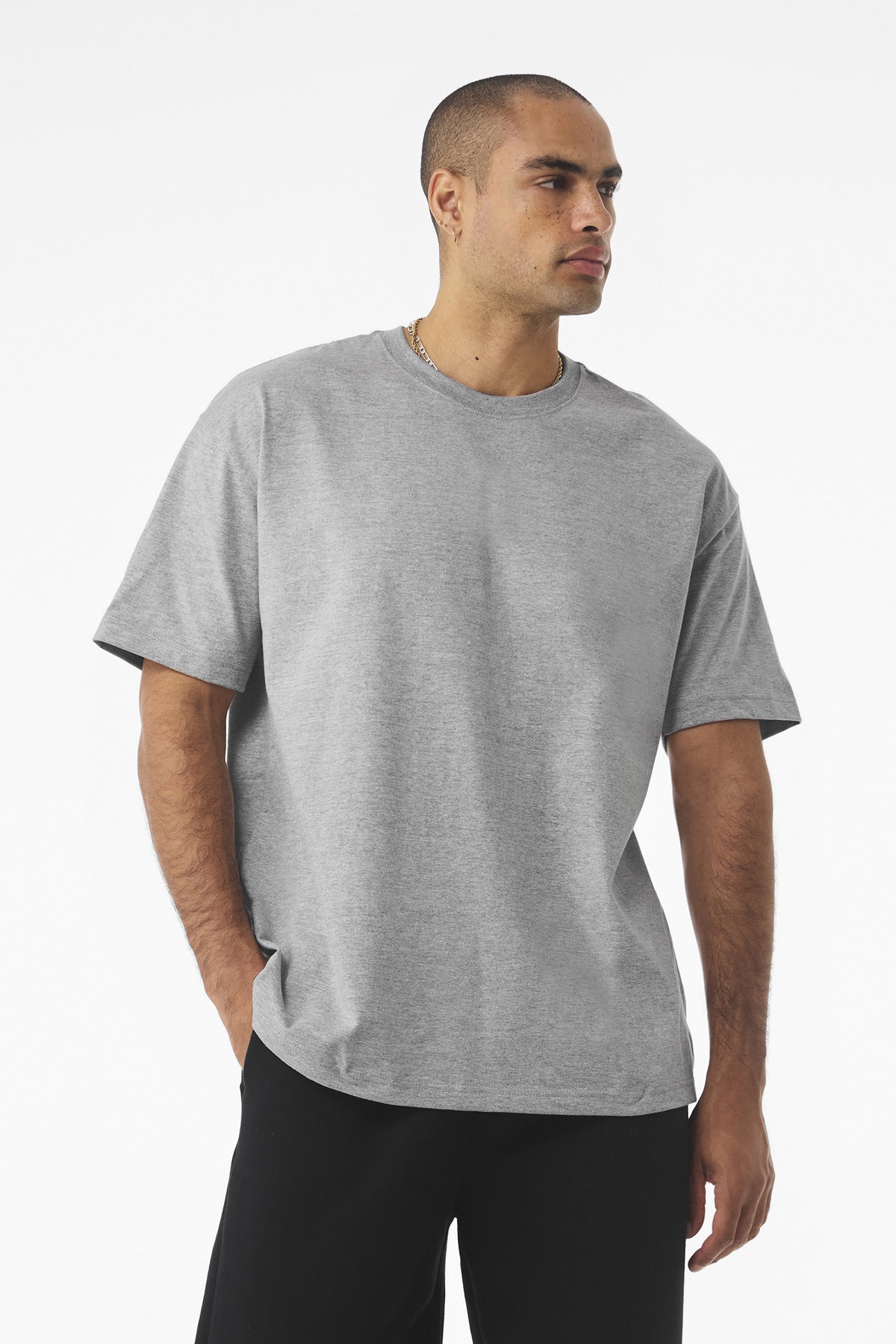 Custom logo BELLA+CANVAS® Unisex 7.5-Ounce Heavyweight Tee BC4610 in Athletic Heather