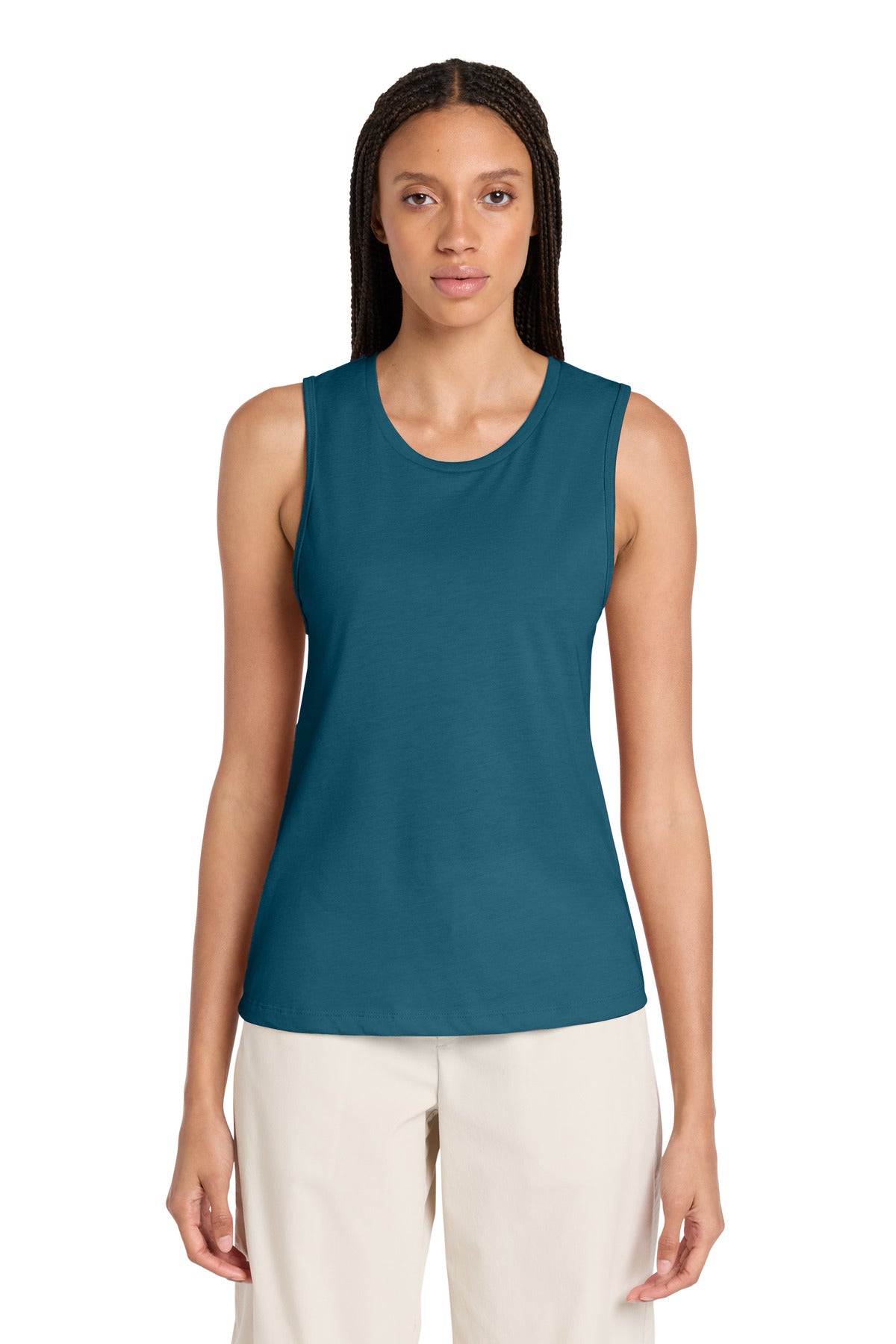 Custom logo BELLA+CANVAS ® Women's Jersey Muscle Tank. BC6003 in Heather Deep Teal