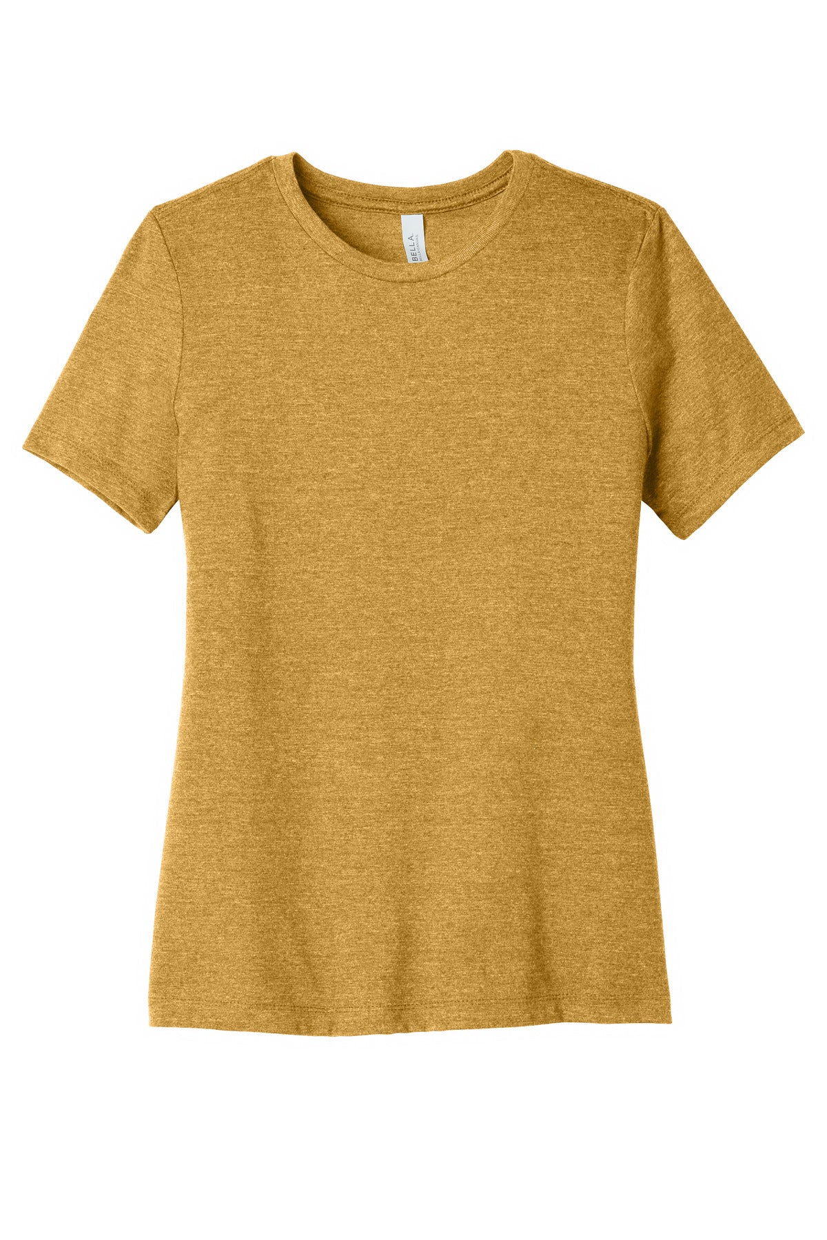 Custom logo BELLA+CANVAS® Women's Relaxed CVC Tee BC6400CVC in Heather Mustard