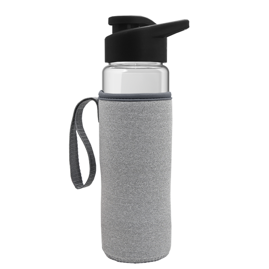Wave Tritan® Bottle with Drink-Thru Lid and Insulated Caddy - 24 oz.