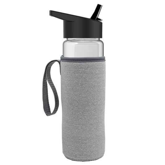 Wave Tritan® Bottle with Flip-Straw Lid and Insulated Caddy - 24 oz.