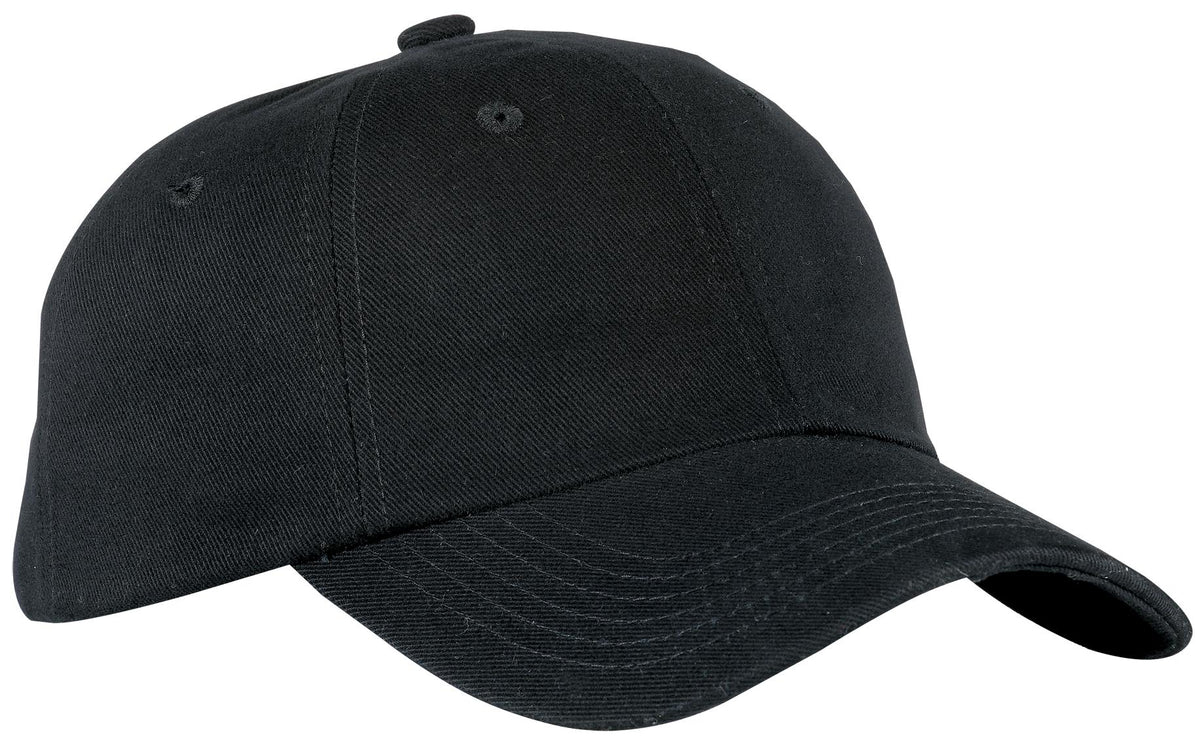 Custom logo Port Authority® Unstructured Brushed Twill Cap. BTU in Black