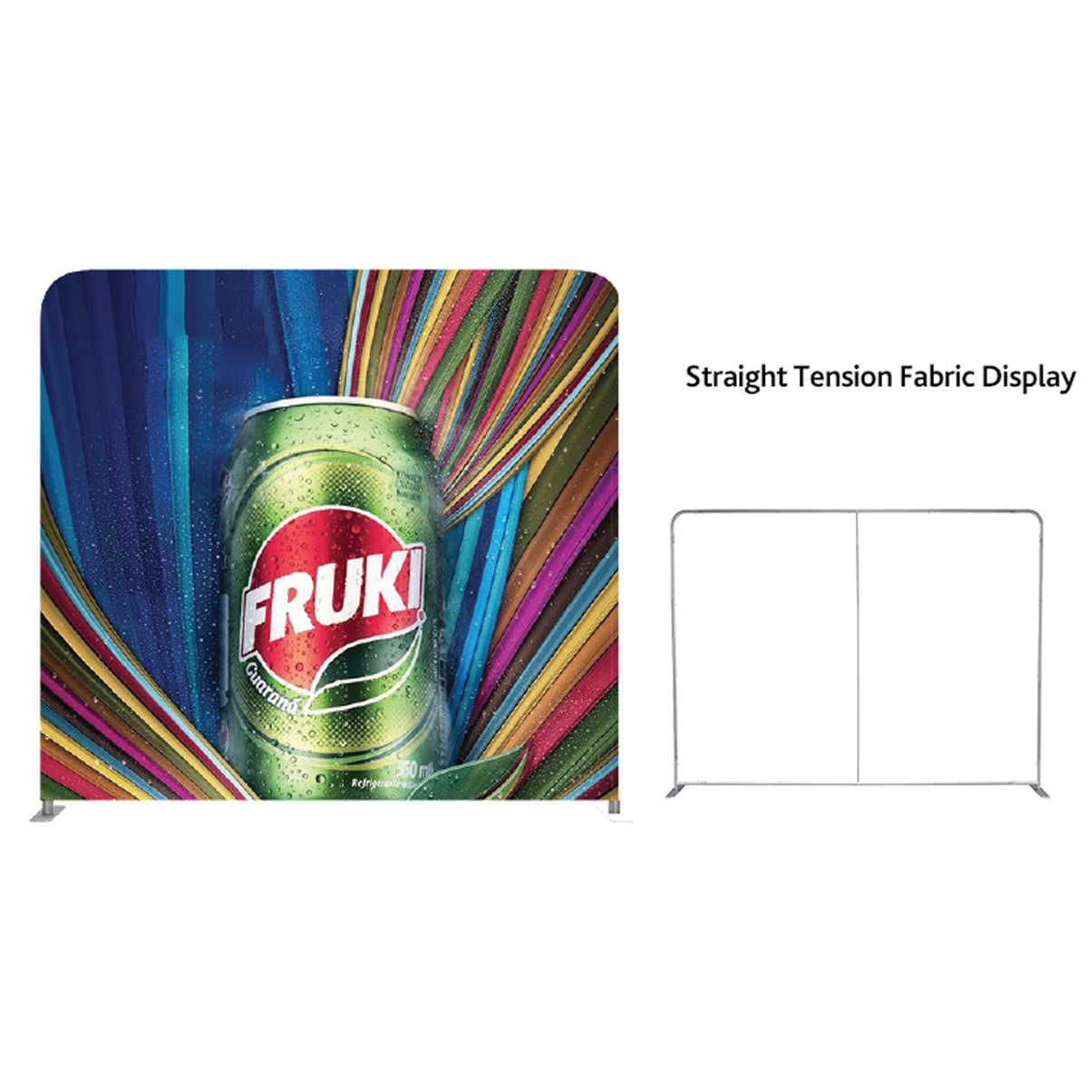 Custom logo 8' Straight Tension Fabric Display