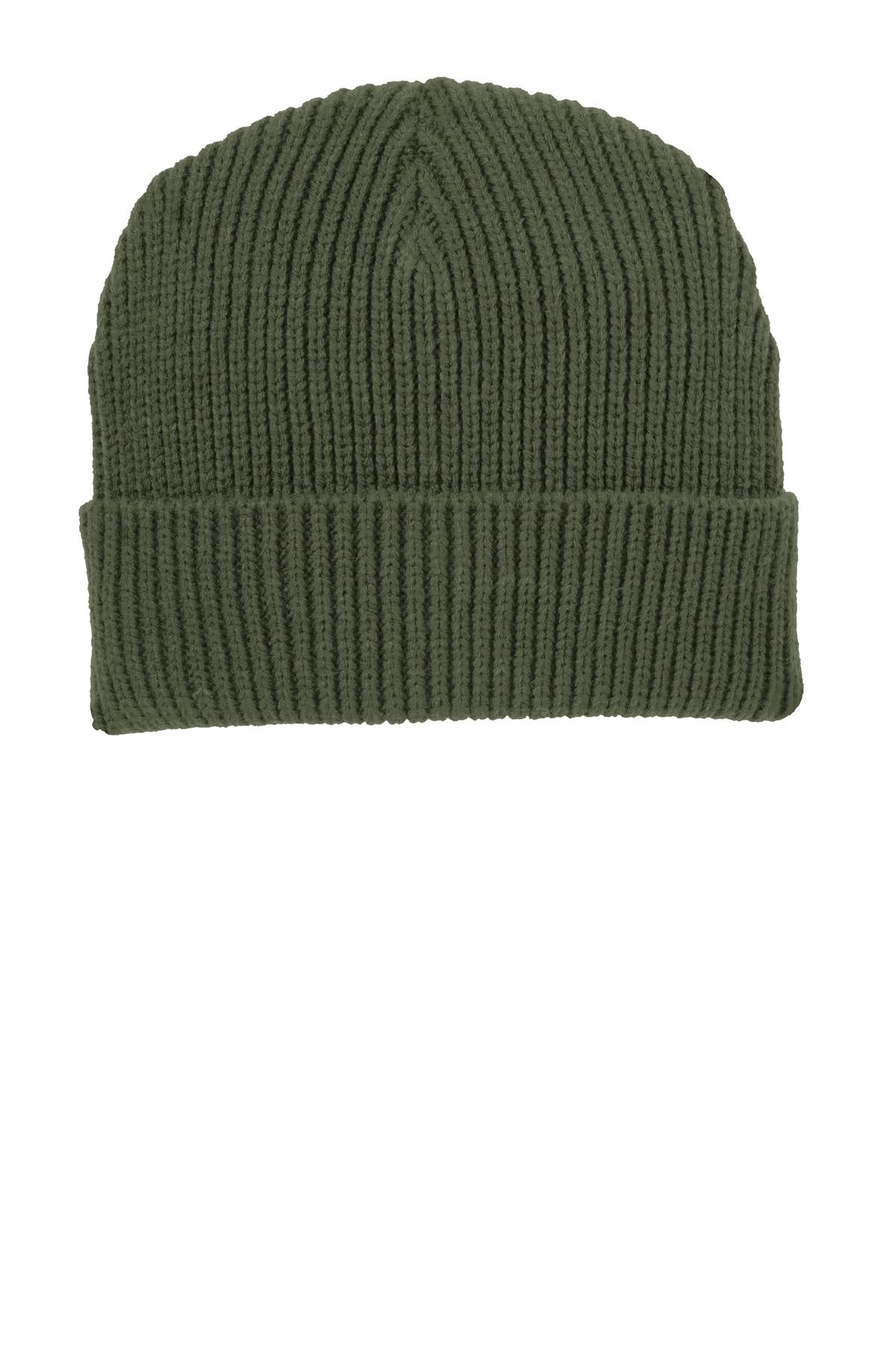 Custom logo Port Authority® Watch Cap. C908 in Army Green